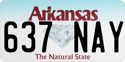 AR license plate 637NAY