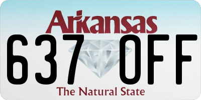 AR license plate 637OFF