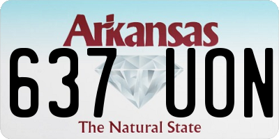 AR license plate 637UON
