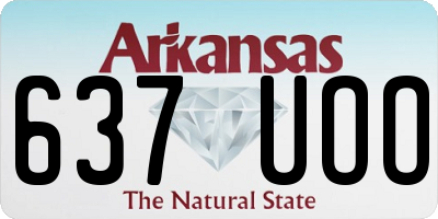 AR license plate 637UOO