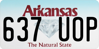 AR license plate 637UOP