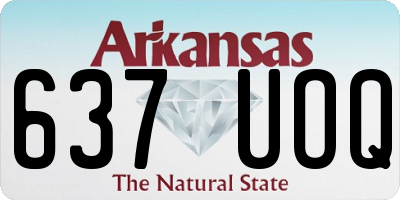 AR license plate 637UOQ