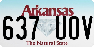 AR license plate 637UOV