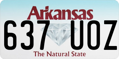 AR license plate 637UOZ