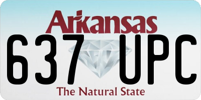 AR license plate 637UPC