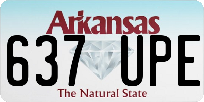 AR license plate 637UPE