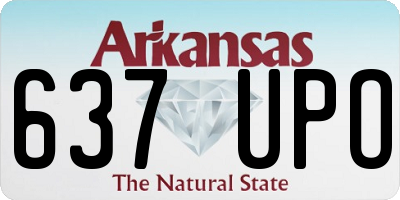 AR license plate 637UPO