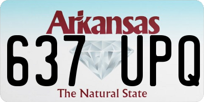 AR license plate 637UPQ