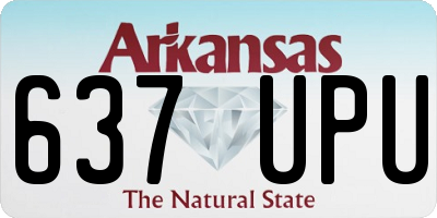 AR license plate 637UPU
