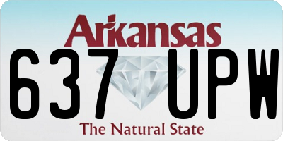 AR license plate 637UPW