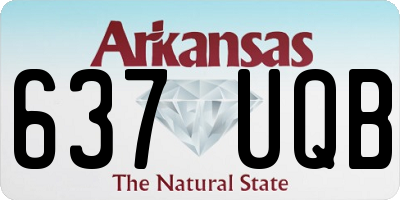 AR license plate 637UQB