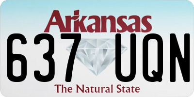 AR license plate 637UQN