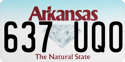 AR license plate 637UQO