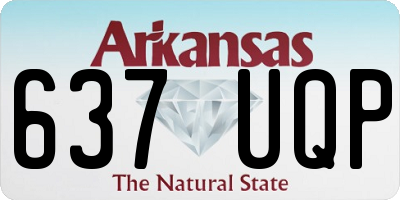 AR license plate 637UQP