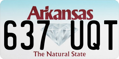 AR license plate 637UQT