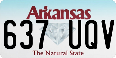 AR license plate 637UQV