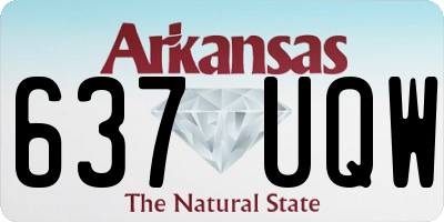AR license plate 637UQW