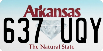 AR license plate 637UQY