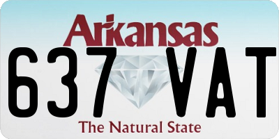 AR license plate 637VAT