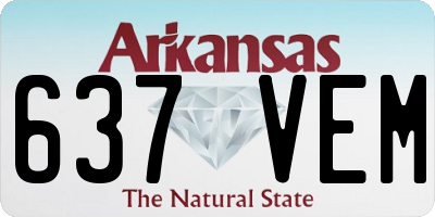 AR license plate 637VEM