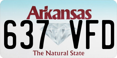 AR license plate 637VFD