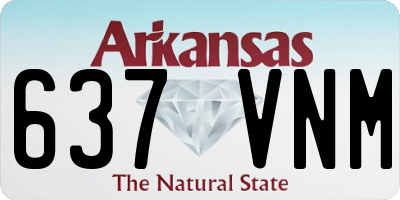 AR license plate 637VNM