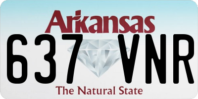 AR license plate 637VNR