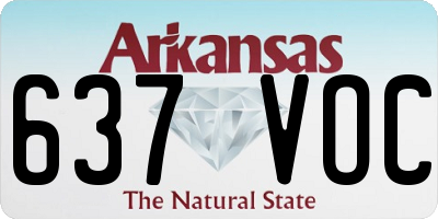 AR license plate 637VOC