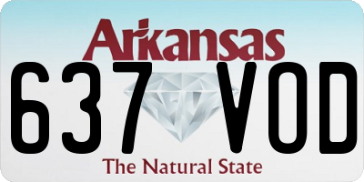 AR license plate 637VOD