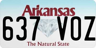 AR license plate 637VOZ