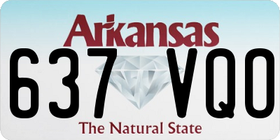 AR license plate 637VQO
