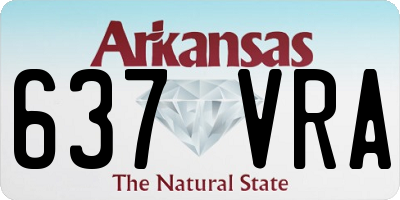 AR license plate 637VRA