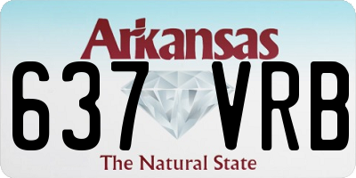 AR license plate 637VRB
