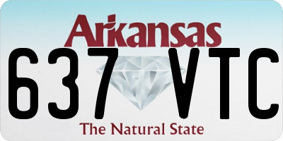 AR license plate 637VTC