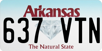 AR license plate 637VTN