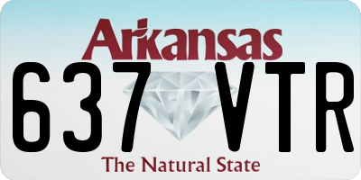 AR license plate 637VTR