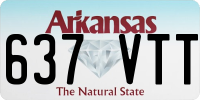 AR license plate 637VTT