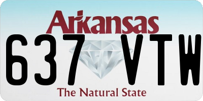 AR license plate 637VTW