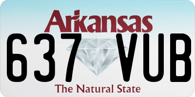 AR license plate 637VUB