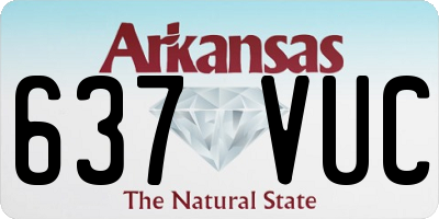 AR license plate 637VUC