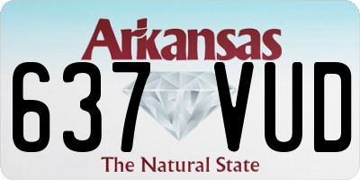 AR license plate 637VUD