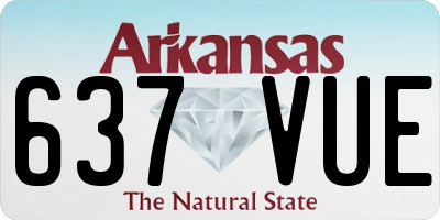 AR license plate 637VUE