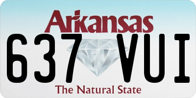 AR license plate 637VUI