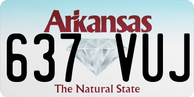 AR license plate 637VUJ
