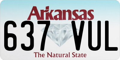 AR license plate 637VUL