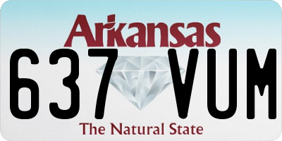 AR license plate 637VUM