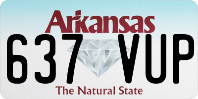AR license plate 637VUP