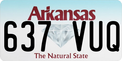 AR license plate 637VUQ