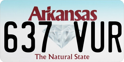 AR license plate 637VUR