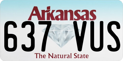 AR license plate 637VUS